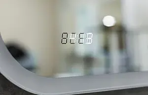 Зеркало с подсветкой Continent Fusion Led 100 с часами ЗЛП96, 2