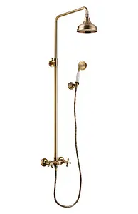 Душевая система со смесителем для душа Lemark Vintage бронза/белый LM2860B Душевая система со смесителем для душа Lemark Vintage бронза/белый LM2860B, 1