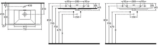 Раковина ISVEA SistemaV 70 белый 1051070
