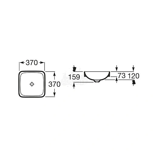 Раковина Roca Inspira Square 37 белый 32753R000