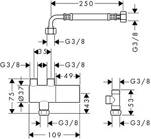 Термостат для раковины Hansgrohe Ecostat хром 15346000 Термостат для раковины Hansgrohe Ecostat хром 15346000, 2