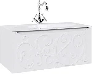 Тумба-умывальник подвесная Clarberg Elegance Т10м 100 белый EL0110+El.10.04.D Тумба-умывальник подвесная Clarberg Elegance Т10м 100 белый EL0110+El.10.04.D, 1
