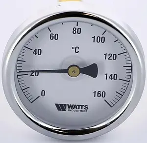 Термометр биметаллический Watts F+R801 80мм 160°С гильза 100мм ½&quot; 10005951, 1