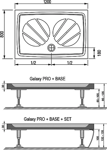 Поддон для душа Ravak Gigant Pro 120x80 XA03G401010