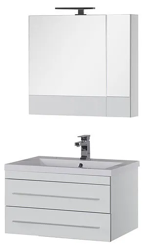 Шкаф-зеркало Aquanet Верона 75 L белый 00175381