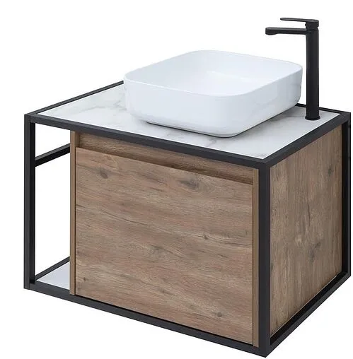 Тумба-умывальник подвесная Aquanet Nova Lite LOFT 75 R дуб рустикальный 00261657+