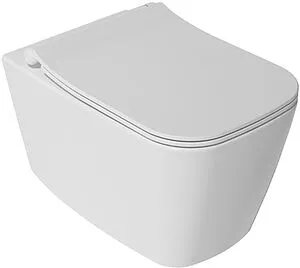 Унитаз подвесной безободковый ISVEA Vea Cubo белый матовый 10VA02001SV-2L Унитаз подвесной безободковый ISVEA Vea Cubo белый матовый 10VA02001SV-2L, 1