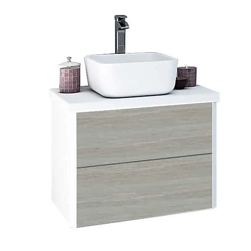 Модуль подвесная с ящиками подвесная Aquaton Брук 60 дуб латте/белый 1A201901BCDL0 Модуль подвесная с ящиками подвесная Aquaton Брук 60 дуб латте/белый 1A201901BCDL0