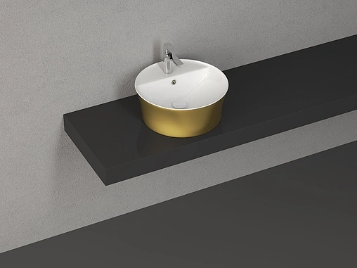 Раковина ISVEA Azur 51 золото/белый 10SY65052-Gold