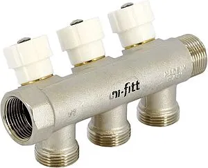Коллектор регулирующий проходной 3 отвода ¾"в/н x ¾"ек Uni-fitt 402N3330 Коллектор регулирующий проходной 3 отвода ¾"в/н x ¾"ек Uni-fitt 402N3330, 3