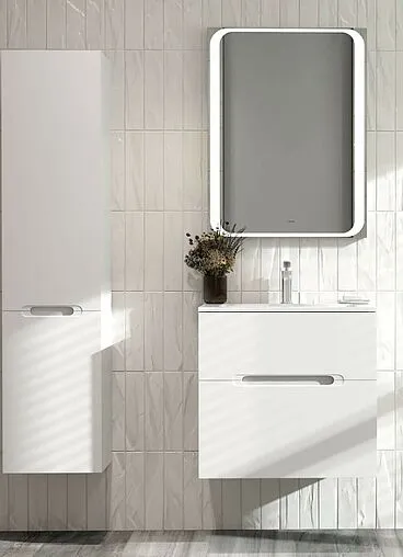 Зеркало с подсветкой Jorno Modul 65 белый Mоl.02.60/W