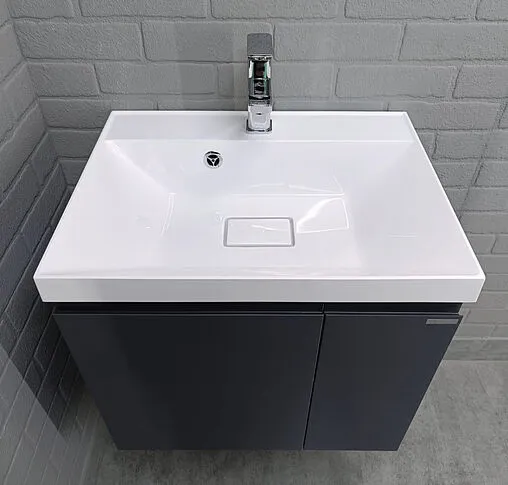 Тумба под умывальник подвесной Домино Graffo 60 графит DGr2406T