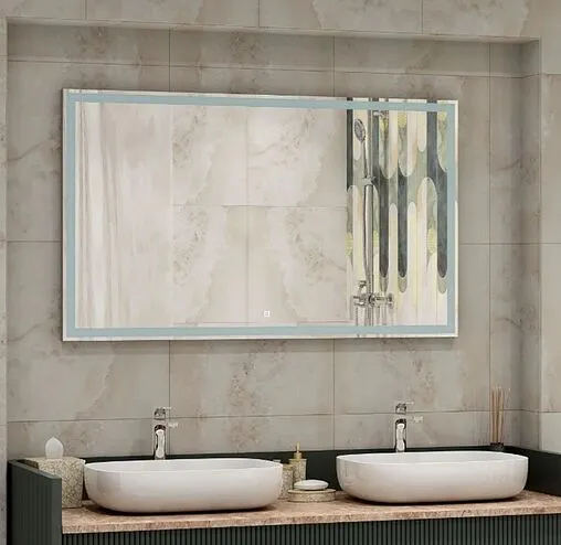 Зеркало с подсветкой Continent Mercury Led 140x70 с музыкальным блоком, с подогревом белый ЗЛП2132