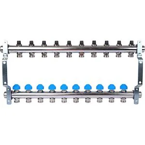 Группа коллекторная без расходомеров 10 отводов 1&quot;н/н x ¾&quot;ек Rehau HKV 12181011001, 3
