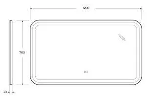 Зеркало с подсветкой Cezares Stylus 120x70 с подогревом CZR-SPC-STYLUS-1200-700-TCH-WARM Зеркало с подсветкой Cezares Stylus 120x70 с подогревом CZR-SPC-STYLUS-1200-700-TCH-WARM, 2