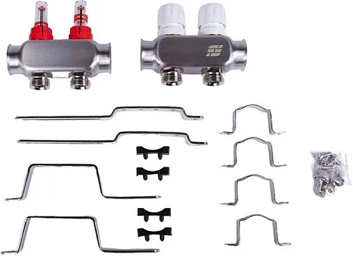 Группа коллекторная с расходомерами 2 отвода 1&quot;в/в x ¾&quot;ек FDV S1101A-½