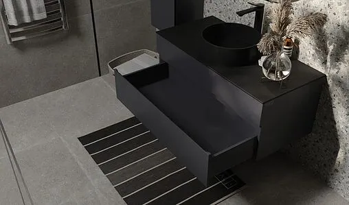 Тумба-умывальник подвесная Raval Decent 100 антрацит Dec.01.100/A/RL