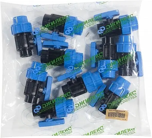 Кран шаровый с переходом на пнд трубу 25мм x ¾&quot;в Джилекс 9369