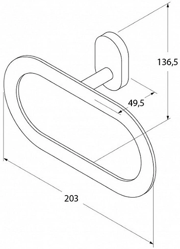 Полотенцедержатель IDDIS Mirro Plus хром MRPSBO0i51