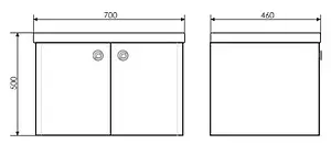 Тумба-умывальник подвесная Comforty Флоренция 70П белый 00003127388CF Тумба-умывальник подвесная Comforty Флоренция 70П белый 00003127388CF, 2
