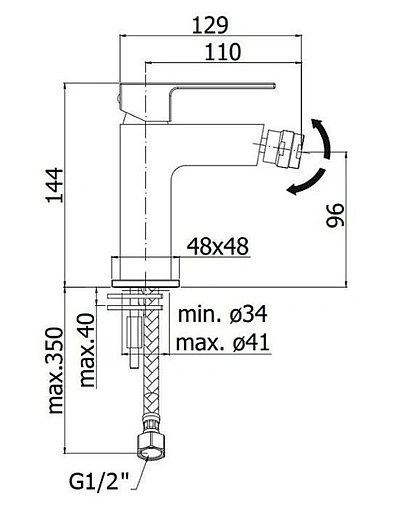 Смеситель для биде Paffoni Elle хром EL131CR