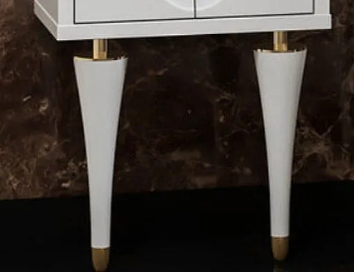 Ножка мебельная Opadiris Ибица белый/золото 00-00003610