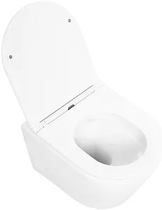 Унитаз подвесной безободковый BelBagno Tre белый BB8001CHR/SC Унитаз подвесной безободковый BelBagno Tre белый BB8001CHR/SC, 4