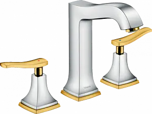 Смеситель для раковины Hansgrohe Metropol Classic 160 хром/золото 31331090 Смеситель для раковины Hansgrohe Metropol Classic 160 хром/золото 31331090, 1