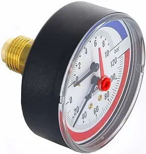 Термоманометр аксиальный Watts F+R818 80мм 10 бар 120°С ½" 10009465 Термоманометр аксиальный Watts F+R818 80мм 10 бар 120°С ½" 10009465, 2