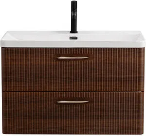 Тумба-умывальник подвесная BelBagno DUE 80 Noce DUE-800-2C-SO-NOCE-P+BB-8076-3-80, 1