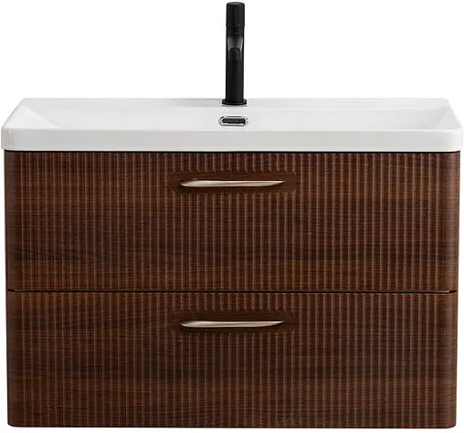 Тумба-умывальник подвесная BelBagno DUE 80 Noce DUE-800-2C-SO-NOCE-P+BB-8076-3-80