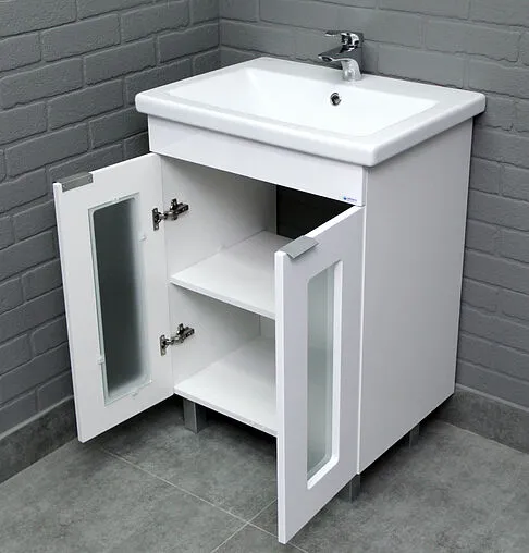 Тумба под умывальник напольная Айсберг Миранда 60 белый DA1801T