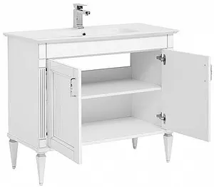 Тумба-умывальник напольная Aquanet Селена 105 белый/серебро 00201651+00196393 Тумба-умывальник напольная Aquanet Селена 105 белый/серебро 00201651+00196393, 3