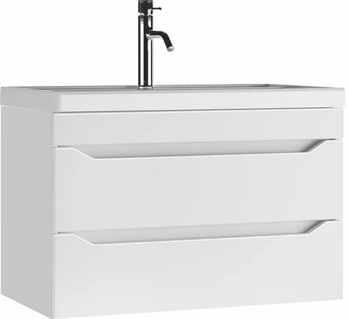 Тумба под умывальник подвесной Айсберг Bazis 80 белый DA5917T