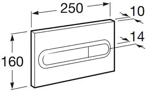 Клавиша смыва для унитаза Roca Duplo One PL-1 890195000 белый глянцевый Клавиша смыва для унитаза Roca Duplo One PL-1 890195000 белый глянцевый, 2
