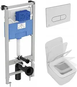 Комплект 5 в 1 Ideal Standard Strada II AquaBlade P387001 с кнопкой хром глянцевый Комплект 5 в 1 Ideal Standard Strada II AquaBlade P387001 с кнопкой хром глянцевый, 1