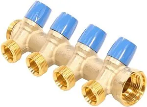 Коллектор регулирующий проходной 4 отвода синий 1"в/н x ¾"ек General Fittings 6300E7N1005B4A Коллектор регулирующий проходной 4 отвода синий 1"в/н x ¾"ек General Fittings 6300E7N1005B4A, 4