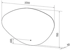 Зеркало с подсветкой Continent Alma Led 100x70 белый ЗЛП614 Зеркало с подсветкой Continent Alma Led 100x70 белый ЗЛП614, 2