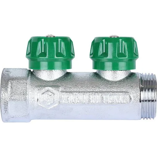 Коллектор регулирующий проходной 2 отвода 1&quot;в/н x ½&quot;н Stout SMB-6849-011202