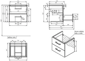 Тумба-умывальник подвесная Cersanit Lara 50 белый 64131+ Тумба-умывальник подвесная Cersanit Lara 50 белый 64131+, 2