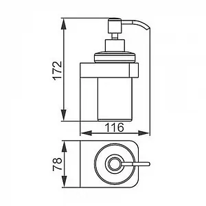 Дозатор для жидкого мыла Aquanet хром 5781-1 Дозатор для жидкого мыла Aquanet хром 5781-1, 2