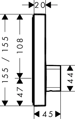Смеситель для душа скрытого монтажа Hansgrohe ShowerSelect S хром 15768000