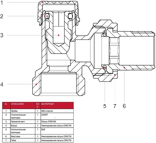 Вентиль запорный угловой ½&quot; в/н Itap 3960012