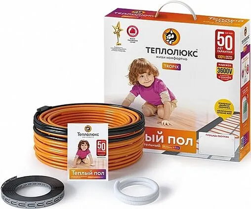 Теплый пол (нагревательный кабель) Теплолюкс Тropix 420Вт 2,2 - 2,6м² 100035718100