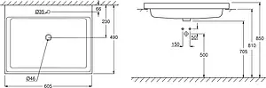 Раковина Grohe Cube Ceramic 60 белый 3947900H Раковина Grohe Cube Ceramic 60 белый 3947900H, 2