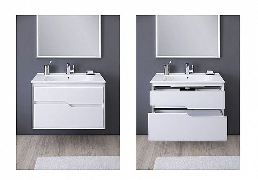 Тумба под умывальник подвесная Aquanet Модена 85 белый 00196965