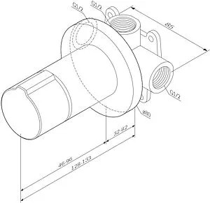 Смеситель для душа скрытого монтажа Am.Pm X-Joy чёрный матовый F85A65722 Смеситель для душа скрытого монтажа Am.Pm X-Joy чёрный матовый F85A65722, 2