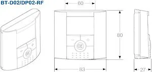 Радиотерморегулятор комнатный WATTS BT-D02-RF белый/серый 10036870, 2