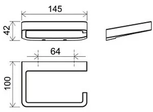 Держатель туалетной бумаги Ravak 10° чёрный матовый X07P565, 2