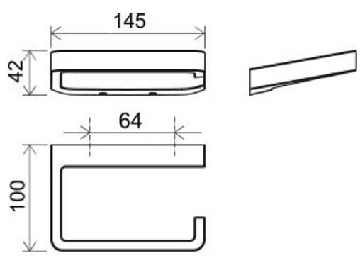 Держатель туалетной бумаги Ravak 10° чёрный матовый X07P565